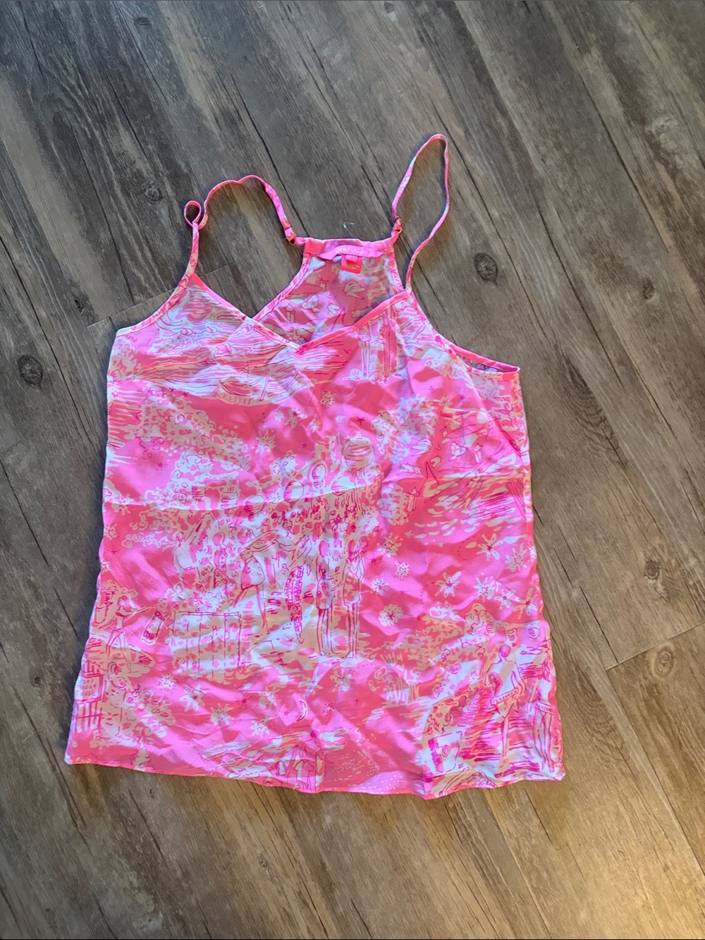 Lilly Pulitzer Pink Printed Silk Tank Top
